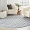 Homeroots 8 ft. Round Blue & Gray Indoor & Outdoor Area Rug 385161 - alternate 2